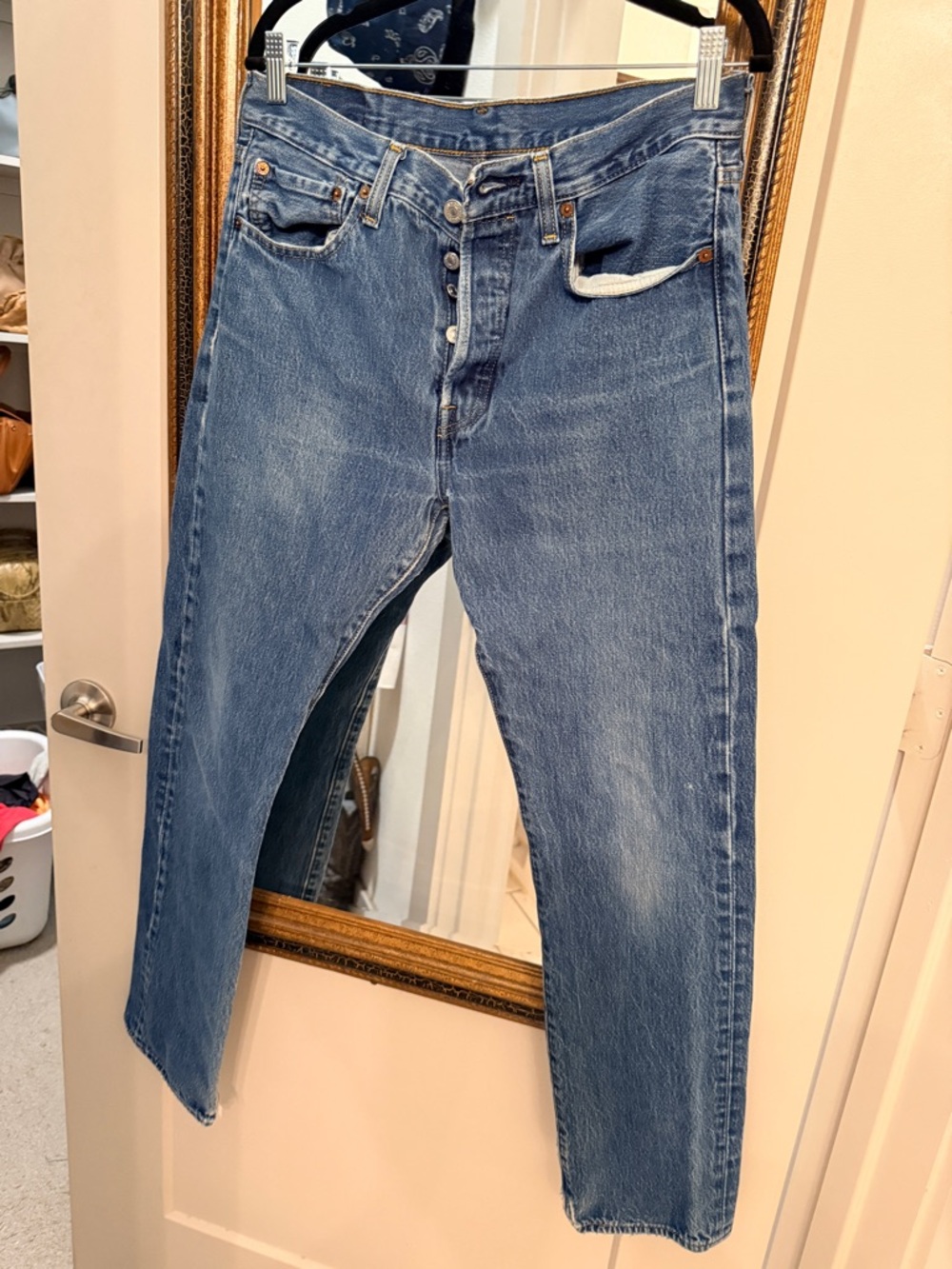 Levi's Straight-Leg Classic Blue Denim Jeans